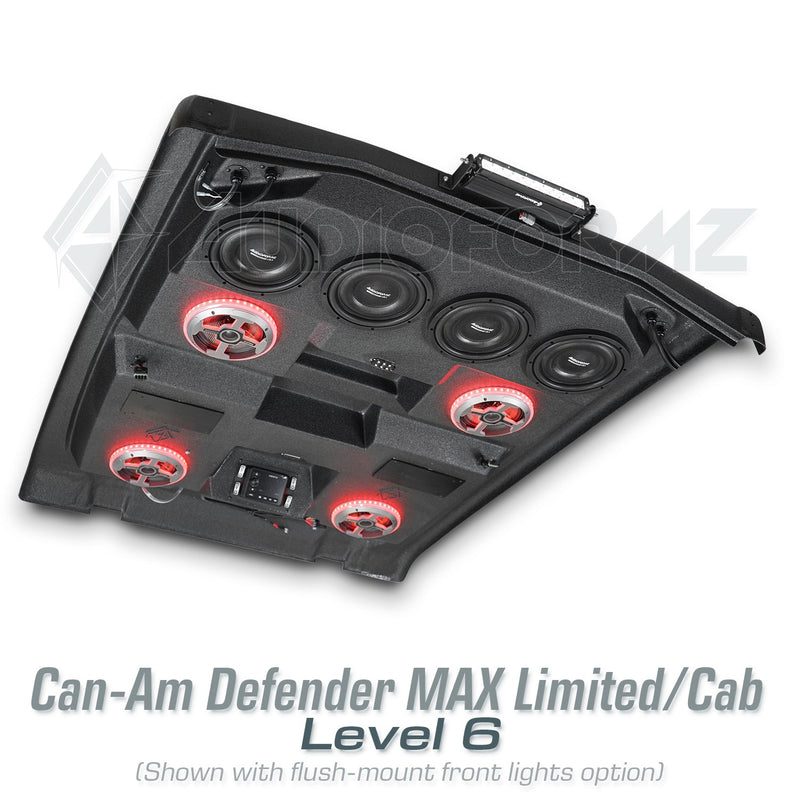 2026+ Can-Am Defender MAX HD11 Limited/Cab Stereo Tops (4-Door)