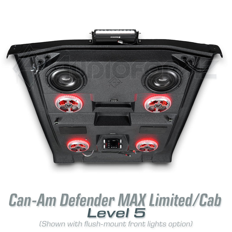 2026+ Can-Am Defender MAX HD11 Limited/Cab Stereo Tops (4-Door)