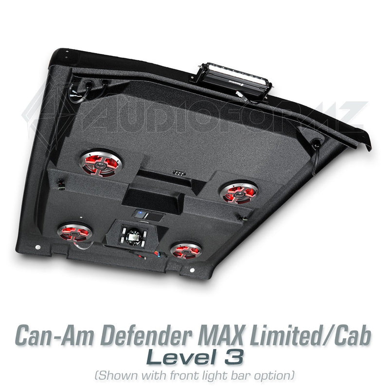 2016-2025 Can-Am Defender MAX HD7-HD10 Limited/Cab Stereo Tops (4-Door)