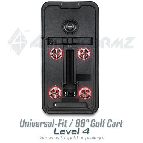 88in Universal-Fit Golf Cart Stereo Tops (4-Seat) Universal-Fit