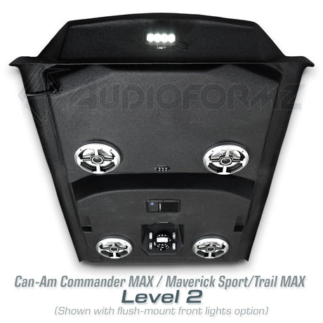 2021+ Can-Am Commander MAX / 2019+ Maverick Sport MAX Stereo Tops (4-Seat)