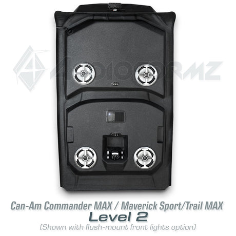 2021+ Can-Am Commander MAX / 2019+ Maverick Sport MAX Stereo Tops (4-Seat)