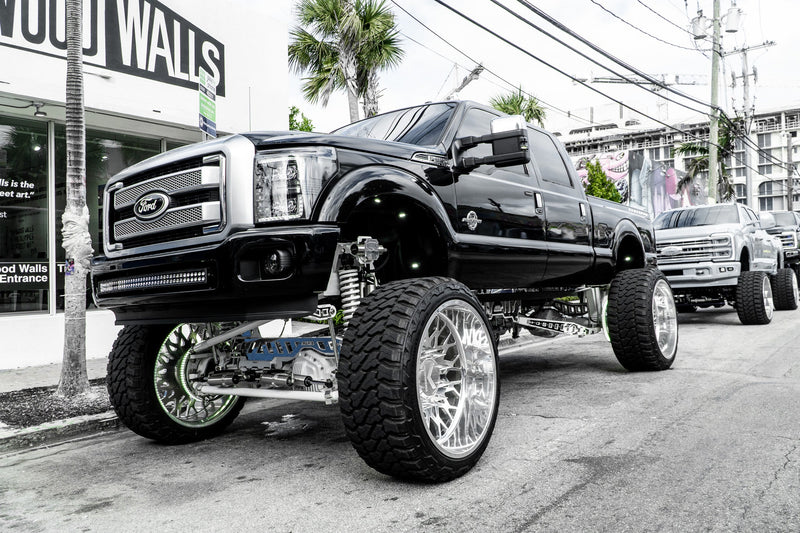 Ford Super Duty 10"-18" High Steer Long Arm 4 Link Lift Kit Papis