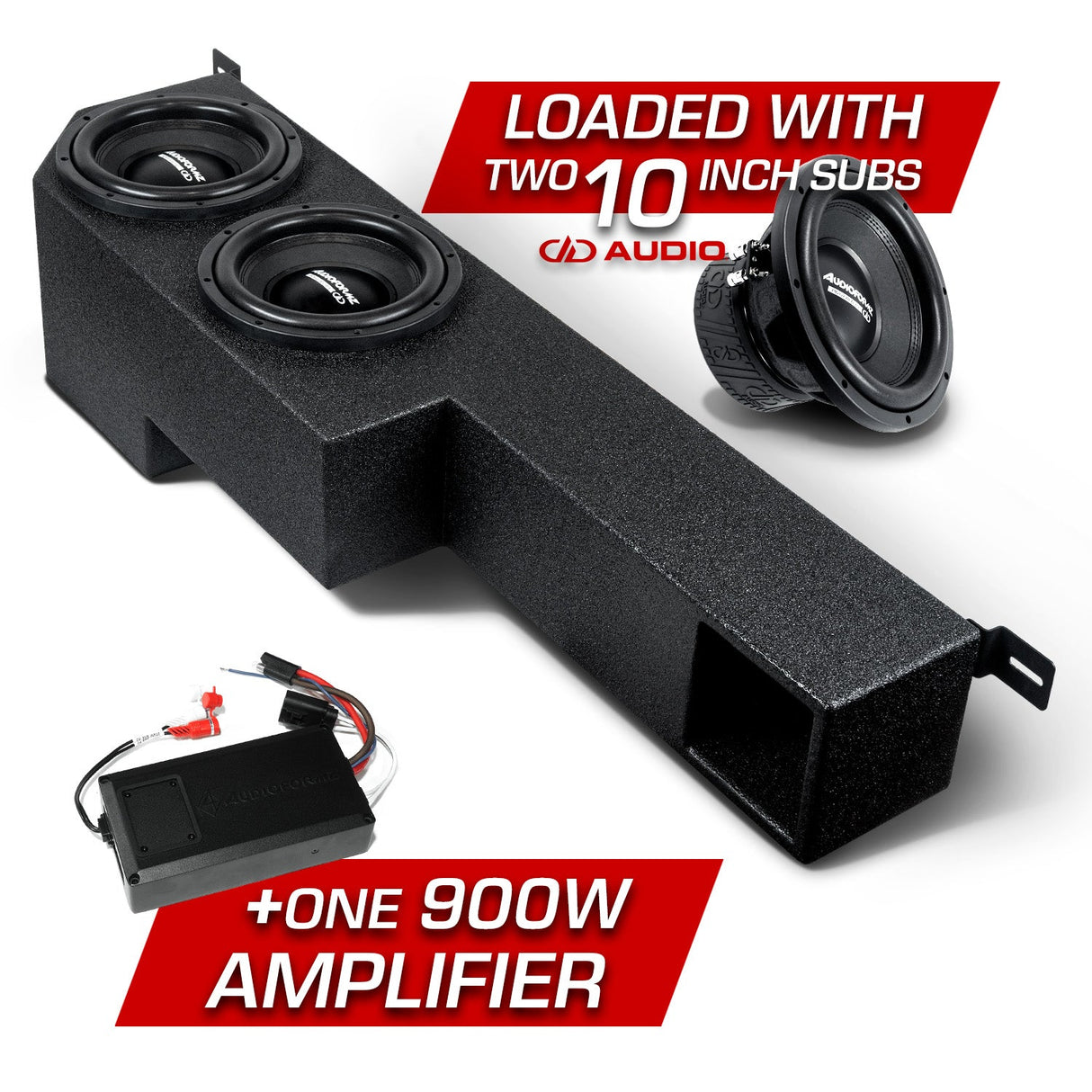 Can-Am Defender MAX 2 10" Under-Seat Ported Subwoofer Box (HD11)