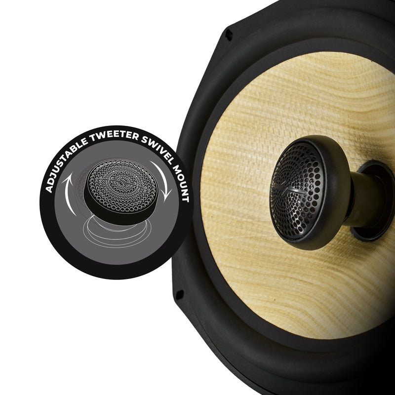 DXQ 6x9" 2-Way Coaxial Speaker with Yellow Straw and Composite Foam Cone | 150W RMS 4-Ohm