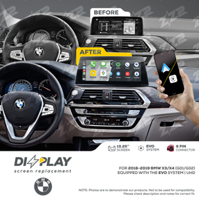 10.25" DIZZPLAY for BMW X3/X4 (G01/G02) 2018-2019 equipped with the EVO system - UHD ZZ2