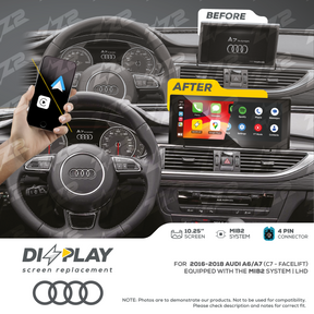 10.25" DIZZPLAY for AUDI A6/A7 (C7 (Facelift)) 2015-2018 equipped with the MIB2 - LHD ZZ2