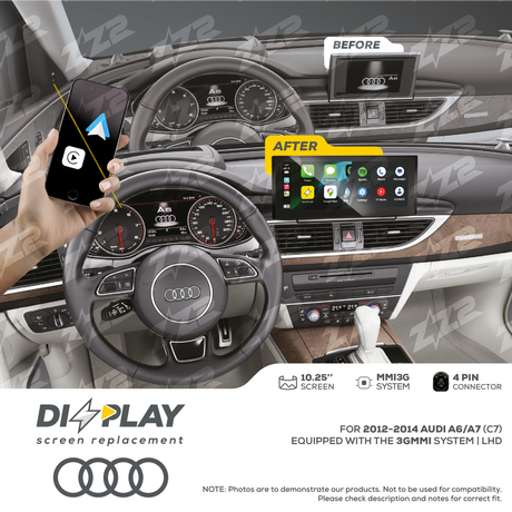 10.25" DIZZPLAY for AUDI A6/A7 (C7) 2012-2014 equipped with the 3G MMI - LHD ZZ2