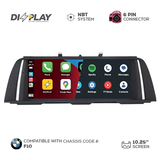 10.25" DIZZPLAY for BMW 5 series (F10) 2013-2015 equipped with the NBT* system. ZZ2