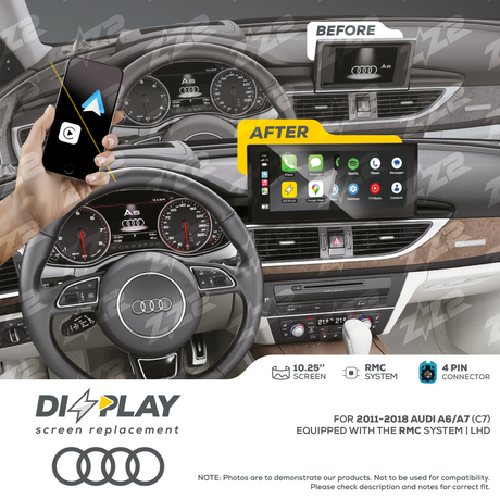 10.25" DIZZPLAY for AUDI A6/A7 (C7) 2012-2014 equipped with the RMC - LHD ZZ2