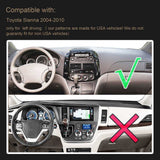 Dash Cover Mat for 2004-2010 Toyota Sienna