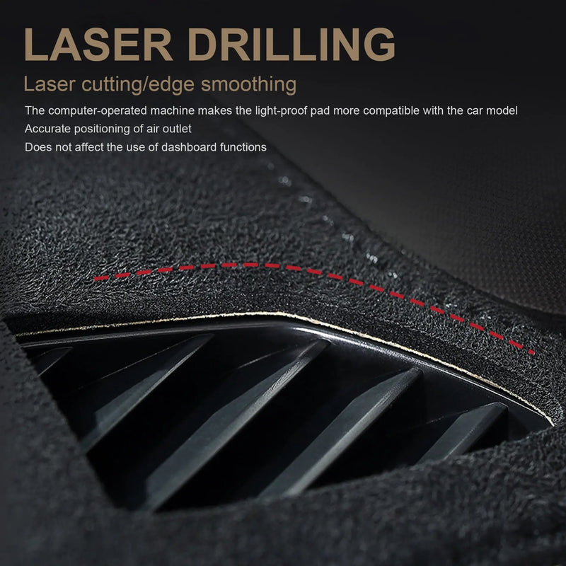 Dash Cover Mat for 2007-2011 Toyota Camry (Suede) Flashark