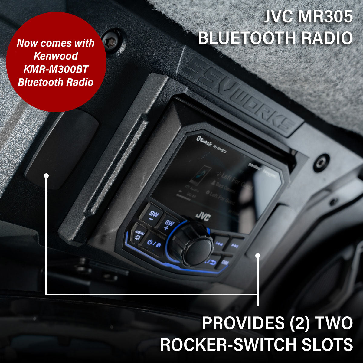 CanAm Defender | 2018-2026 HD10 & 2026 HD11 | 4-Speaker Overhead Sound Bar w/Kenwood Bluetooth and Kicker KM Speakers