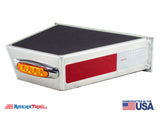 Deluxe Front STARBOARD Side Channel Trailer Step, Secures Fender, Includes Non-Skid Reflective Tape, and Led Light
