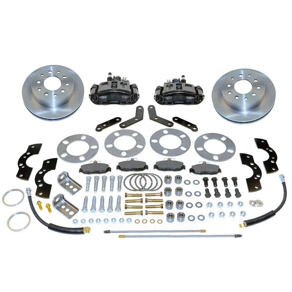 New Direct Fit Rear Drum to Disc Conversion Kit W/Rotors. Black A110-2BK