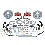 New Direct Fit Rear Drum to Disc Brake Conversion Kit W/Rotors. Red A110-2R