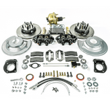 American Made Kelsey Hayes 4-Piston Direct Fit Front Drum to Disc Brake Conversion Kit W/Rotors. Black A120-20