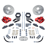 New Direct Fit Rear Drum to Disc Brake Conversion Kit W/Rotors. Red A125-3R