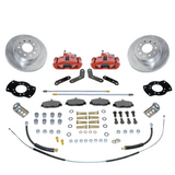 New Direct Fit Rear Drum to Disc Brake Conversion Kit W/Rotors. Red A125R