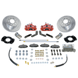 New Direct Fit Rear Drum to Disc Brake Conversion Kit W/Rotors. Red A158R