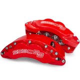American Made 4 Wheel B8-Barbarian 8 Piston Direct Fit Billet Aluminum Big Brake Bundle. Red A404-1013R-BBB