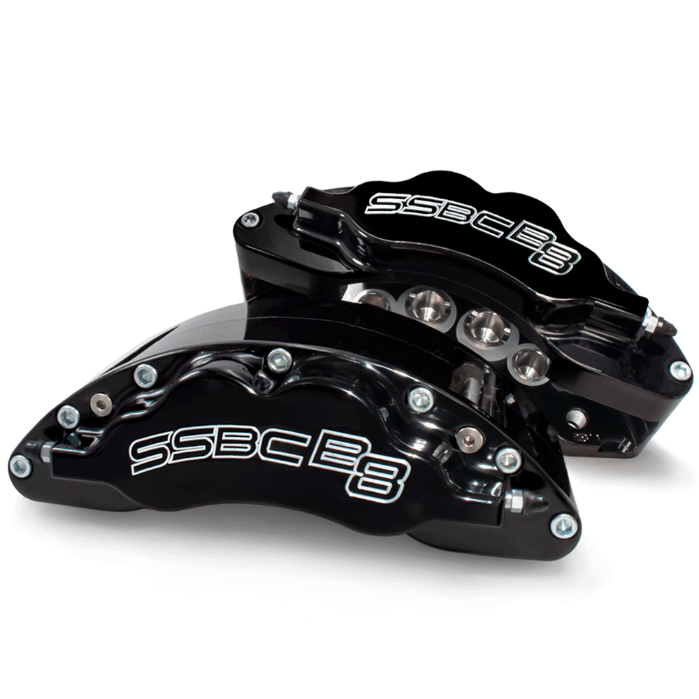 American Made B8-Barbarian 8 Piston Direct Fit Rear Caliper Upgrade Kit. Black A404-13BLK