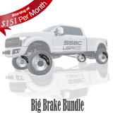 American Made 4 Wheel B8-Barbarian 8 Piston Direct Fit Billet Aluminum Big Brake Bundle. Black A404-2021BLK-BBB