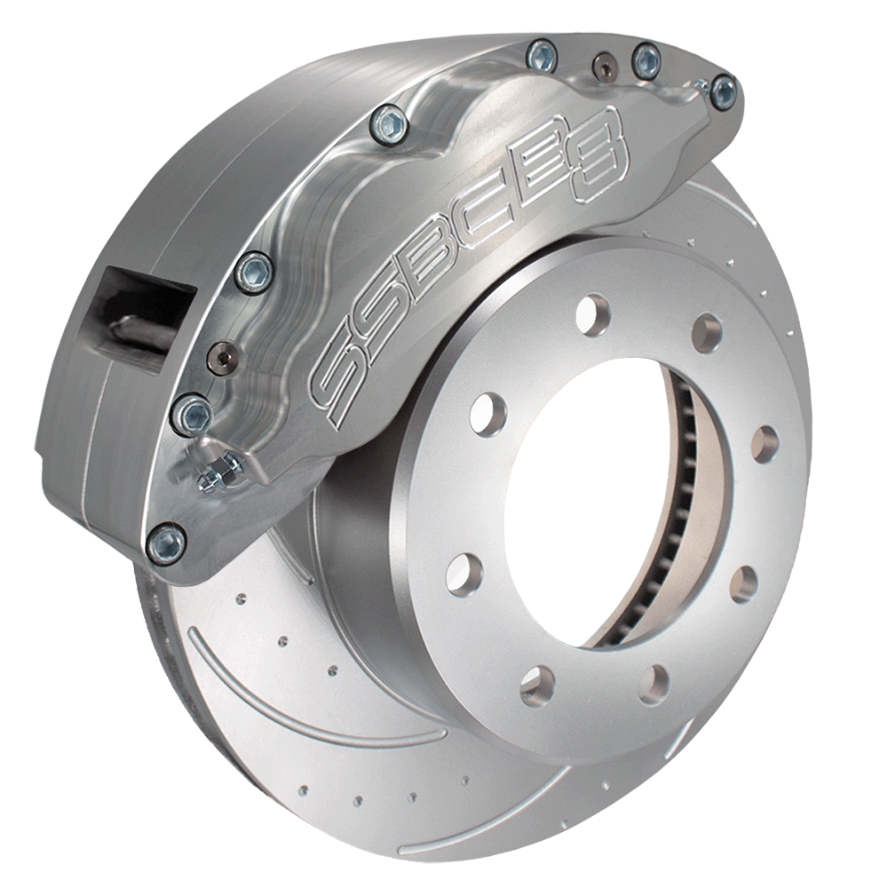American Made 4 Wheel B8-Barbarian 8 Piston Direct Fit Billet Aluminum Big Brake Bundle. Clear A404-2021-BBB