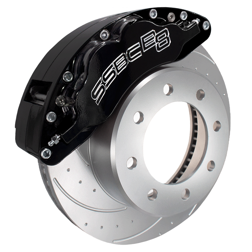 American Made B8-Barbarian 8 Piston Direct Fit Rear Caliper Upgrade Kit. Black A404-23BLK