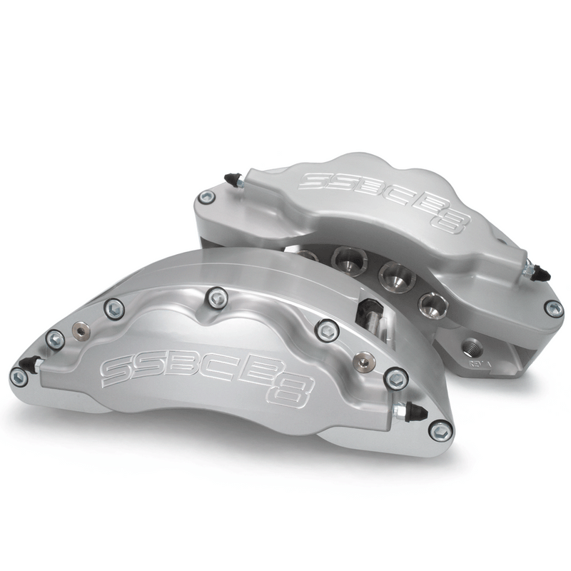American Made B8-Barbarian 8 Piston Direct Fit Rear Caliper Upgrade Kit. Clear A404-23