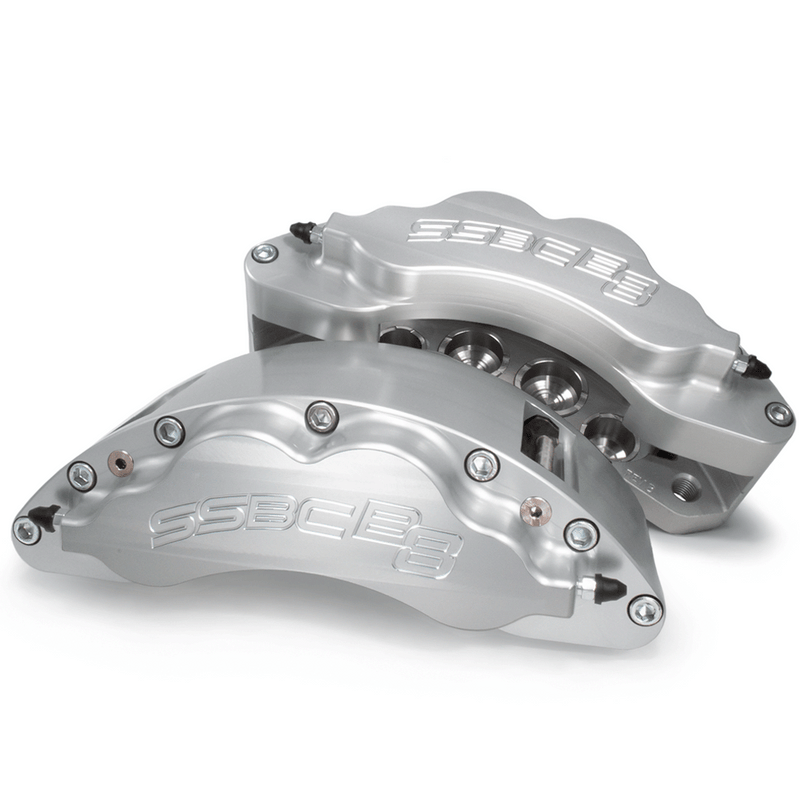 American Made 4 Wheel B8-Barbarian 8 Piston Direct Fit Billet Aluminum Big Brake Bundle. Clear A404-30A31-BBB