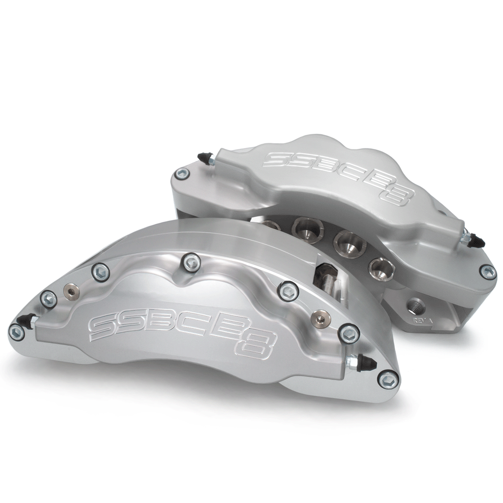 American Made B8-Barbarian 8 Piston Direct Fit Rear Caliper Upgrade Kit. Clear A404-31