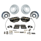 American Made Comp S 4-Piston Billet Aluminum Front Drum to Disc Brake Conversion Kit W/Rotors. Black W120-22BK