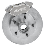 American Made Comp S 4-Piston Billet Aluminum Front Drum to Disc Brake Conversion Kit W/Rotors. Clear W120-22