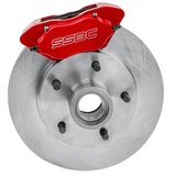 American Made Comp S 4-Piston Billet Aluminum Front Drum to Disc Brake Conversion Kit W/Rotors. Red W120-23R