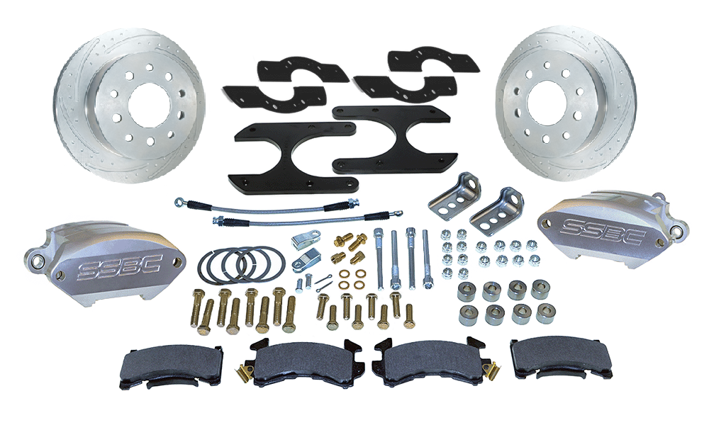 American Made Sport R1 Billet Aluminum Rear Drum to Disc Brake Conversion Kit W/Rotors. Clear A110-11