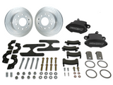 American Made Sport R1 Billet Aluminum Rear Drum to Disc Brake Conversion Kit W/Rotors. Black A111-20BK