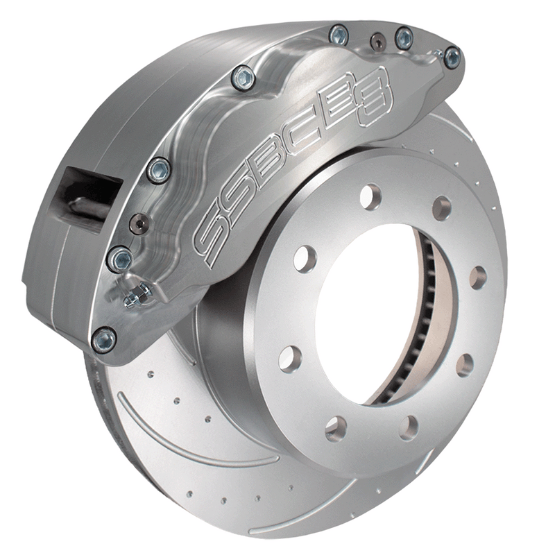American Made 4 Wheel B8-Barbarian 8 Piston Direct Fit Billet Aluminum Big Brake Bundle. Clear A404-1013-BBB