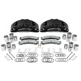 American Made B8-Barbarian 8 Piston Direct Fit Front Caliper Disc Brake Kit W/DS Rotors. Black A404-30ABLK-DS