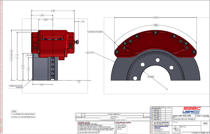 American Made 4 Wheel B8-Barbarian 8 Piston Direct Fit Billet Aluminum Big Brake Bundle. Clear A404-1013-BBB