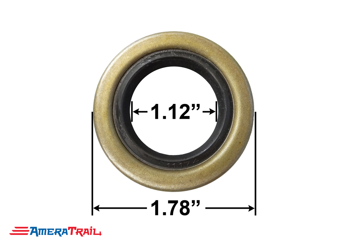 Hub Seal, 1.12" ID x 1.78" OD, 11174TB, used with 3/4" Bearings