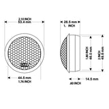 Down4sound D4S DW1 - Fine SILK Dome Tweeter + PODS - 80W RMS - 4 OHM (PAIR) Down4Sound