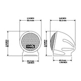 Down4sound D4S DW1 - Fine SILK Dome Tweeter + PODS - 80W RMS - 4 OHM (PAIR) Down4Sound