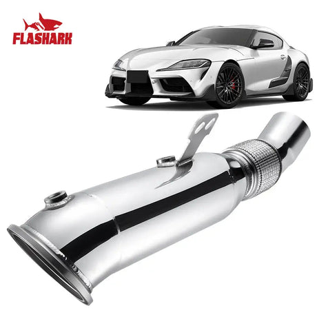 Flashark Catless Downpipe Exhaust Direct Fit Upgrade for 2020-2024 Toyota A90 Supra (B58 Engine) Flashark