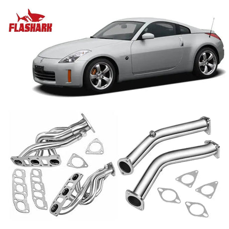 Downpipe Exhaust/Test Pipes for 2003-2006 Nissan 350z Infiniti G35 With Gaskets And Bolts Flashark