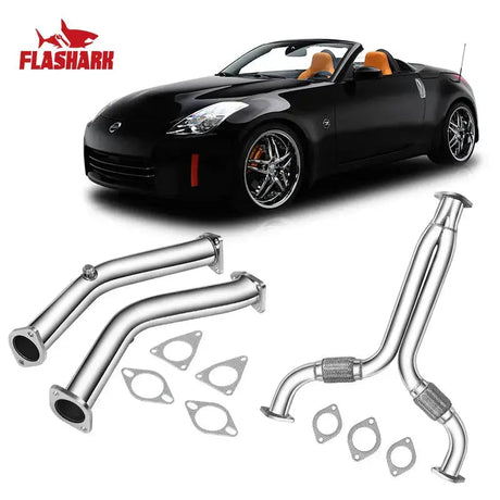 Downpipe Exhaust/Test Pipes for 2003-2006 Nissan 350z Infiniti G35 With Gaskets And Bolts Flashark