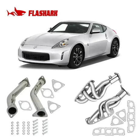 Downpipe Exhaust/Test Pipes for Infiniti G37 Z34 and Q50/Q60 Models with 3.7L Engine (does not fit 2.0 or 3.0t models) Flashark