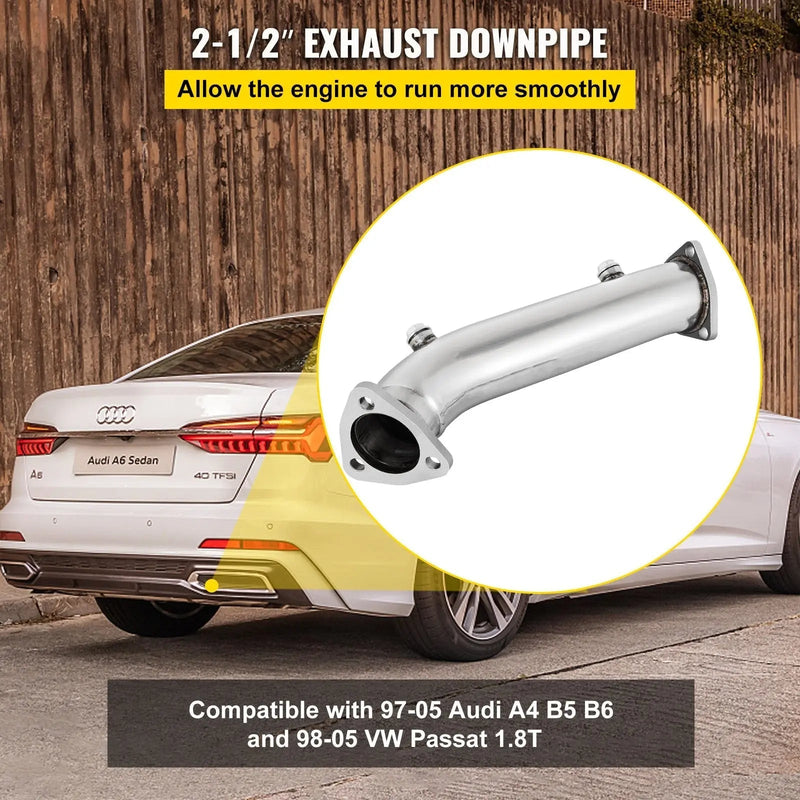Downpipe Exhaust for 1997-2005 Audi A4 B5/B6 VW Passat 1.8T/L Flashark