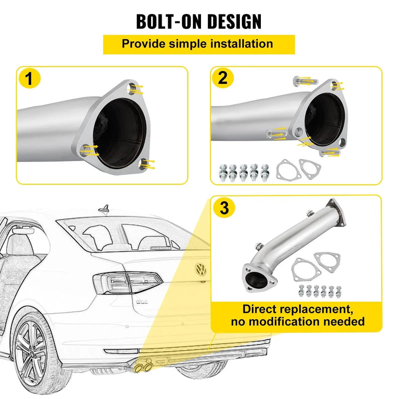 Downpipe Exhaust for 1997-2005 Audi A4 B5/B6 VW Passat 1.8T/L Flashark