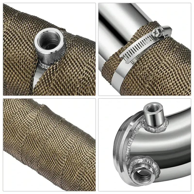 Downpipe Exhaust for 2011-2016 Chevy/GMC 6.6L LML Duramax Turbo Diesel 3 inch Flashark